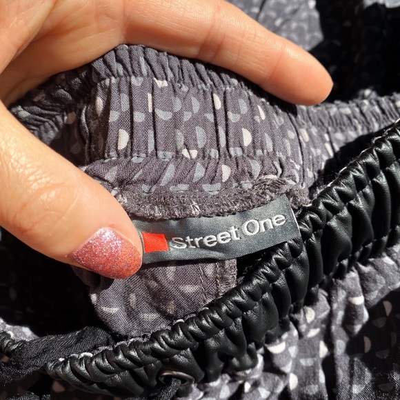 ▪️ STREET ONE PATTY GREY FAUX LEATHER LOOSE FIT HIGH WAIST BAGGY PANTS! - Picture 5 of 12